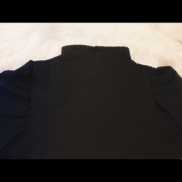 Black decorative high neck blouse - Picture 6 of 6